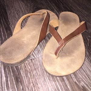 brown leather sandals